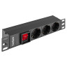Блок розеток EXEGATE SERVERPRO PDU-10H305 Al-3S-C14-SW