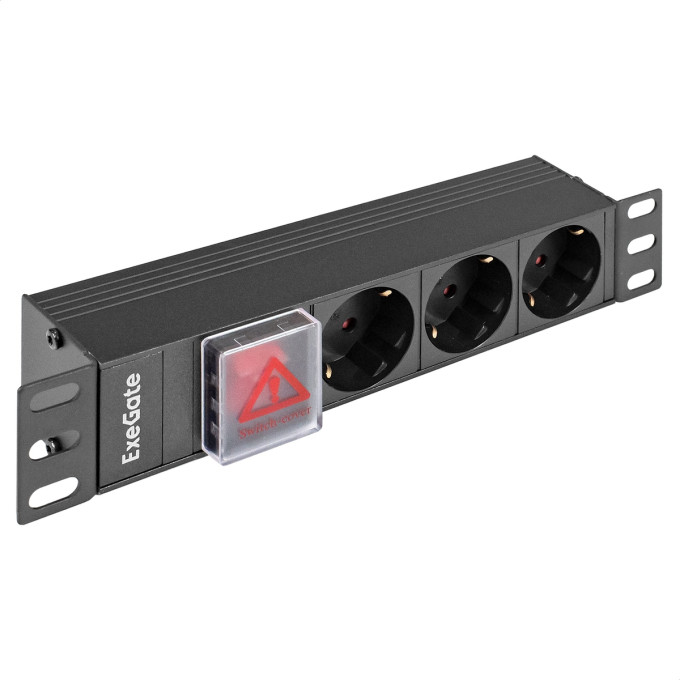 Блок розеток EXEGATE SERVERPRO PDU-10H305 Al-3S-C14-SW