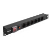 Блок розеток EXEGATE SERVERPRO PDU-19H605 AL-6S-C14-SW-O