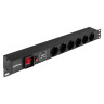 Блок розеток EXEGATE SERVERPRO PDU-19H605 Al-6S-C14-SW-O-SPD1