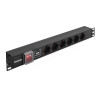 Блок розеток EXEGATE SERVERPRO PDU-19H607 AL-6S-C14-SW-SPD1