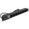 Блок розеток EXEGATE SERVERPRO PDU-19H804 AL-8S-EU2.5CU-SW