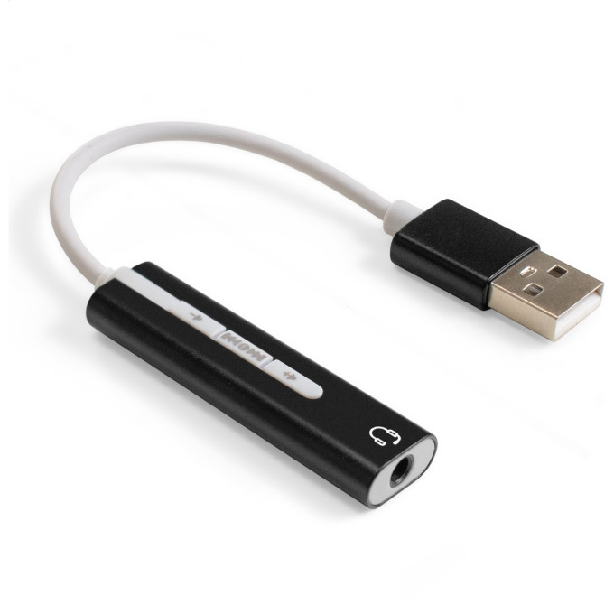 Кабель-адаптер для подключения телефонной гарнитуры к порту USB EXEGATE EX-AU-04B