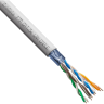 Кабель EXEGATE FUTP4-C5e-CCA-S24-IN-PVC-GY-305 FTP 4 пары кат.5e CCA, 0.52мм (24AWG), экран, 305м, серый