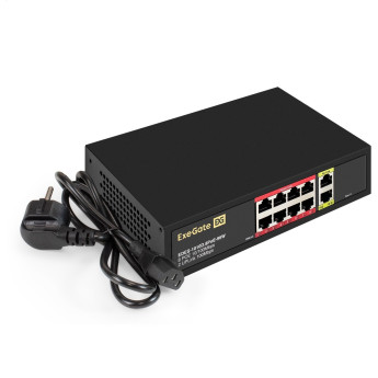 Коммутатор неуправляемый EXEGATE EDES-1010D.8POE-96W