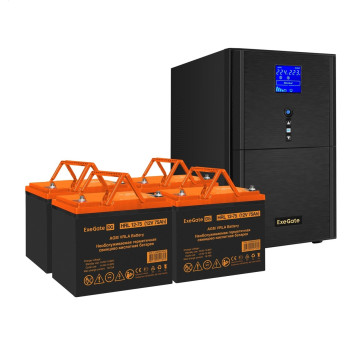 Комплект EXEGATE ИБП EX295990RUS + батарея 75Aч EX285653RUS 4шт
