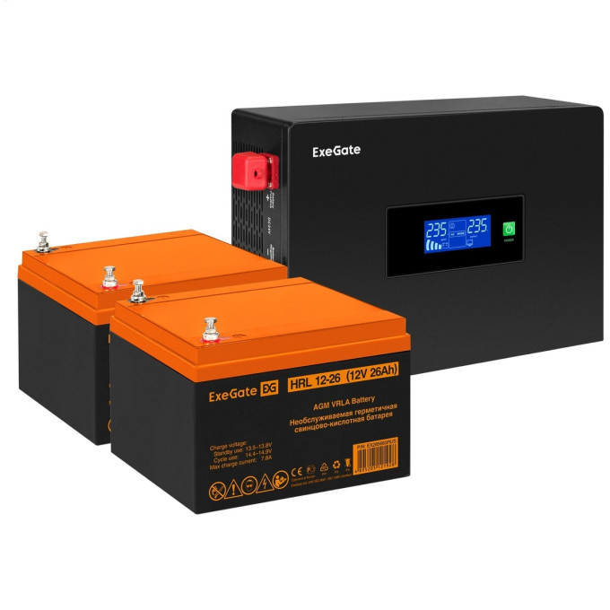Комплект EXEGATE ИБП EX295994RUS + батарея 26Aч EX285663RUS 2шт