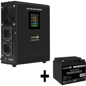 Комплект EXEGATE ИБП EX295996RUS + батарея 40Aч EX282976RUS 1шт