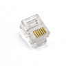 Коннектор EXEGATE PL12-6P6C-100 RJ-12, золотое напыление (100шт) EX293763RUS
