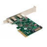 Контроллер EXEGATE EXE-313 (PCI-Ex4, 2xUSB 3.1 Type-C ext., разъем доп. питания)