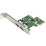 Контроллер EXEGATE EXE-319 PCI-E 2.0, 2xUSB 3.0 ext, разъем доп.питания