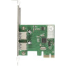 Контроллер EXEGATE EXE-319 PCI-E 2.0, 2xUSB 3.0 ext, разъем доп.питания