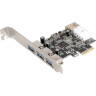 Контроллер EXEGATE EXE-367 (PCI-E 2.0, 3xUSB3.0 ext. + 1xUSB 3.0 int., разъем доп. питания)