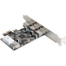 Контроллер EXEGATE EXE-367 (PCI-E 2.0, 3xUSB3.0 ext. + 1xUSB 3.0 int., разъем доп. питания)