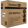 Корпус Miditower EXEGATE EVO-8243-NPX600 ATX, БП 600NPX, черный с RGB подсветкой
