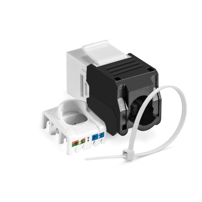 Модуль-вставка Keystone Jack RJ-45 EXEGATE KJ-8P8C-U-C6A-180-TL