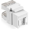 Модуль-вставка Keystone Jack RJ-45 EXEGATE KJ-8P8C-U-C6A-180SH-Dual