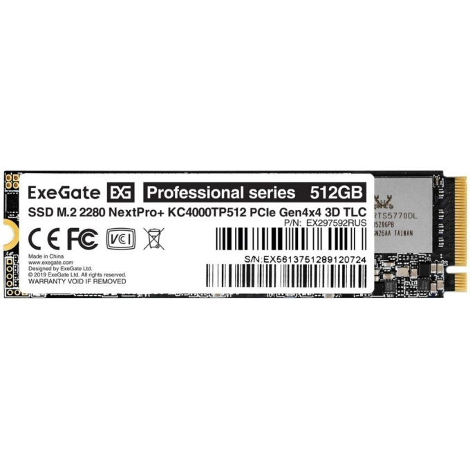 Накопитель SSD 512GB EXEGATE NEXTPRO+ (KC4000TP512)
