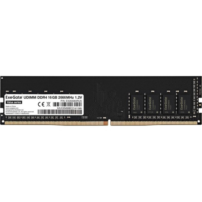 Оперативная память EXEGATE VALUE DIMM DDR4 16Gb 2666MHz