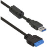 Планка USB на переднюю панель EXEGATE U3H-621