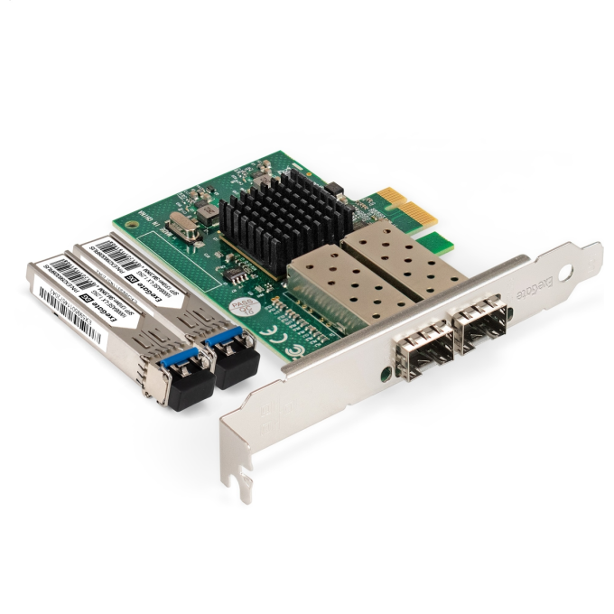 Сетевой адаптер SFP EXEGATE EXE-82576-F2 + Трансивер EXEGATE EXT-1G-SM1310-LC2-20KM