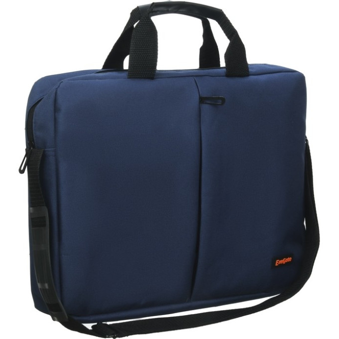 Сумка EXEGATE OFFICE F1590 DARK-BLUE, темно-синяя, полиэстер, для ноутбуков до 15.6