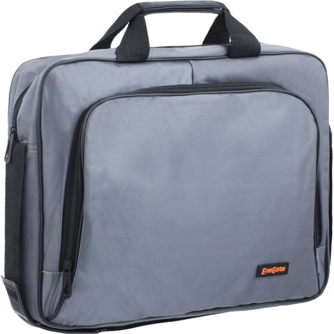 Сумка EXEGATE OFFICE F1596 DARK-GREY, темно-серая, полиэстер, для ноутбуков до 15.6