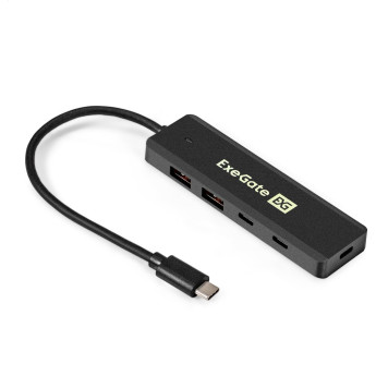 USB-Хаб (концентратор) 4-в-1 EXEGATE DUB-2C2P/10G