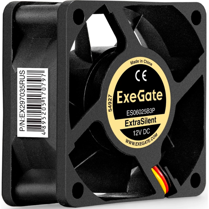Вентилятор 12В DC EXEGATE EXTRASILENT ES06025B3P