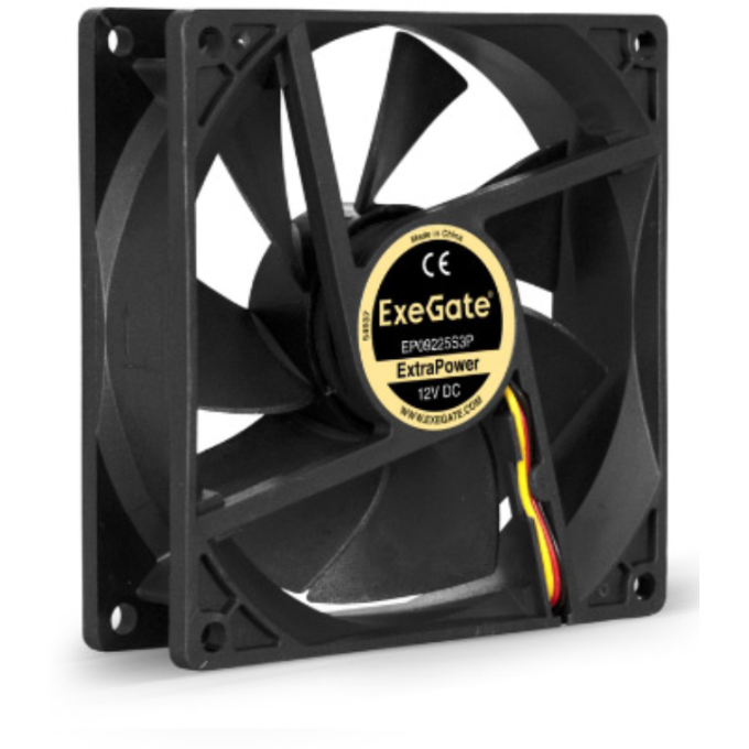 Вентилятор 12В DC EXEGATE EXTRASILENT ES09225S2P 92x92x25 мм