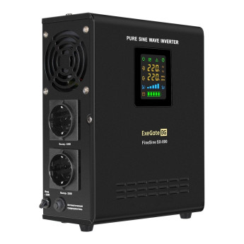 ИБП (инвертор, синус, для котла, настенный) EXEGATE FINESINE SX-800.LCD.AVR.2SH